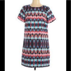 NWOT J. Crew Abstract Boho Sheath Dress.  Size 20W